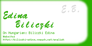 edina biliczki business card